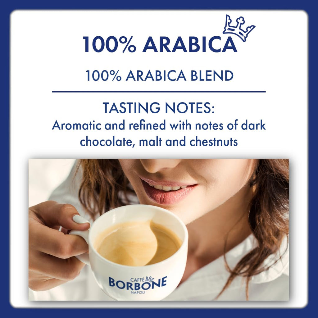 Caffè Borbone, Whole Bean Coffee Blend, 100% Arabica, Medium Roast, Roasted and Freshly Packaged in Italy, 2.2 Pound Bag (Pack of 2)