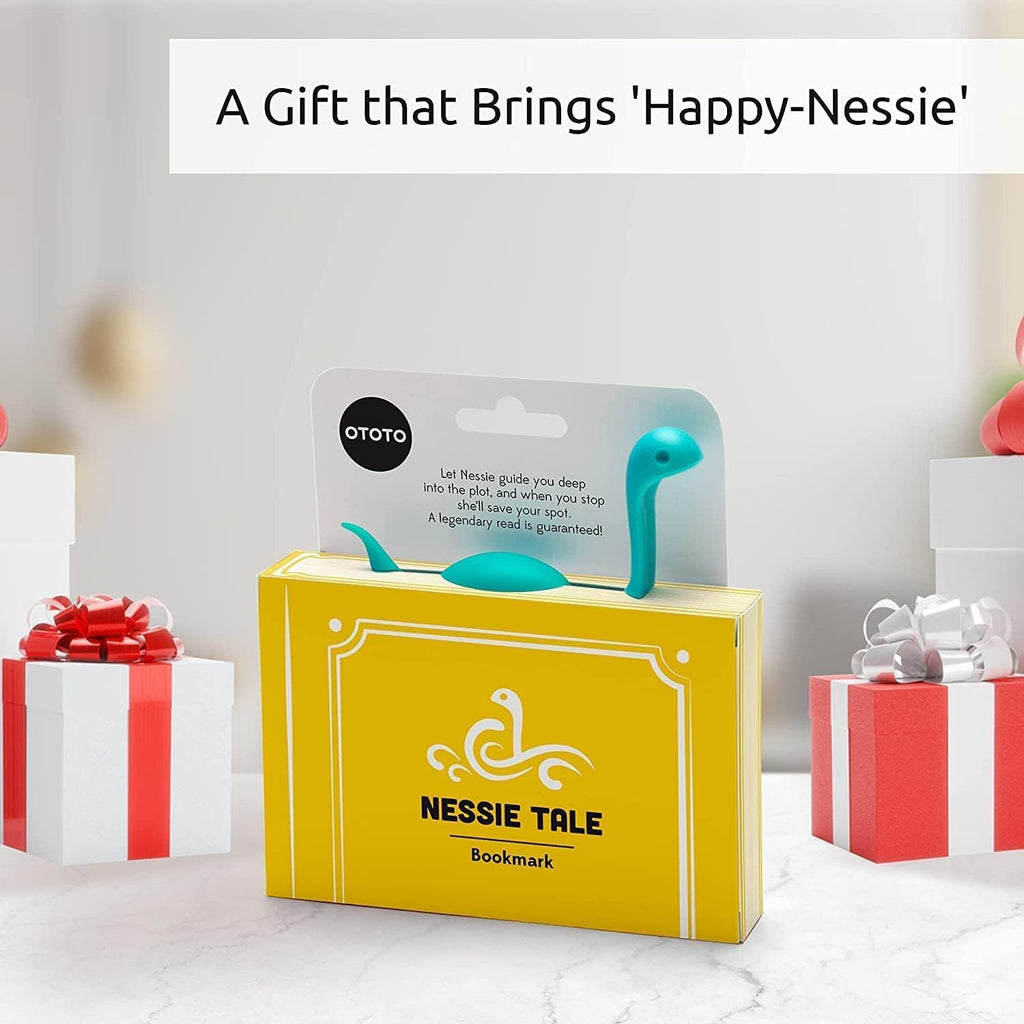 OTOTO Nessie Tale Book Mark - Turquoise Pagekeeper Bookmark - Unique Gifts for Readers, Women & Men - Pretty Lightweight Plastic Manga Bookmark for Girls, Boys, Kids