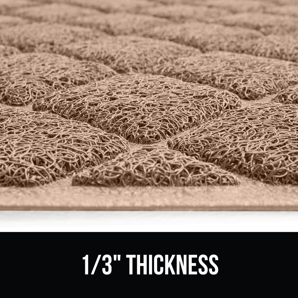 GORILLA GRIP Cat Litter Box Mat, Water Resistant, US Designed Kitty Litter Trapping Mats, Easy to Clean, Scatter Control, Less Mess and Clean Floors, Kitten Supplies for Indoor Cats, 24x17 Grey