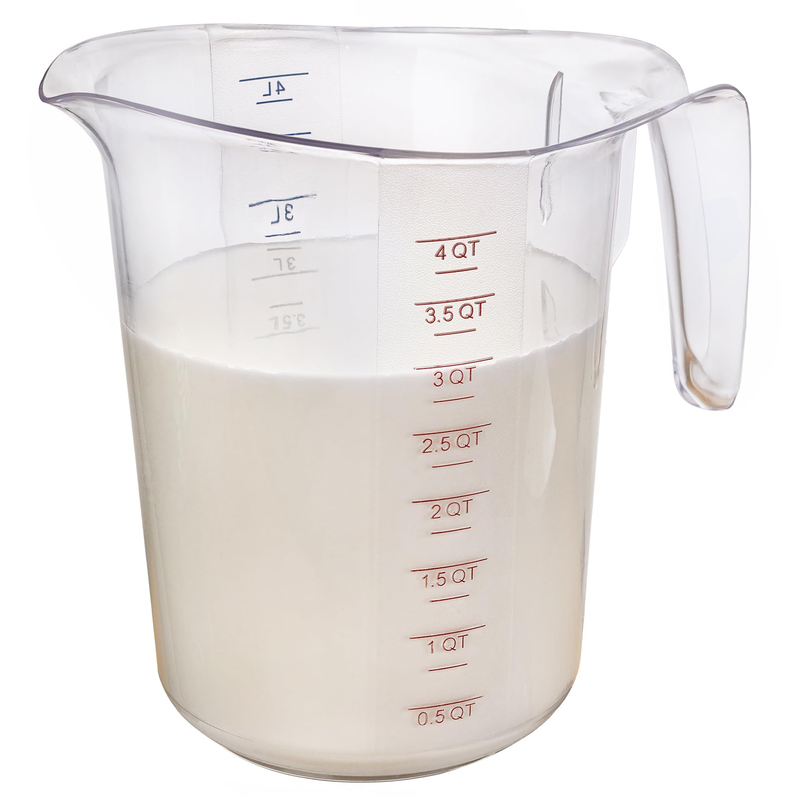 DaYammi Measuring Cups 3-Piece, Unbreakable Food-Grade Plastic Measuring Cup for Dishwasher, 1/2/4-Cup Nesting Liquid Measuring Cups for Prepping, Baking, Cooking, Readable Markings, Clear