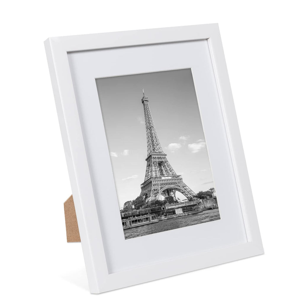 upsimples 5x7 Picture Frame Set of 10, Display Pictures 4x6 with Mat or 5x7 Without, Multi Photo Frames Collage for Wall or Tabletop Display, Black