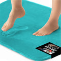 GORILLA GRIP Memory Foam Bath Rugs, Soft Absorbent Velvet Bathroom Mats, Durable Dots on Underside, Machine Washable Bathmat, Carpet Rug Room Decor for Shower Floor, 24x17 Mat, Graphite Gray