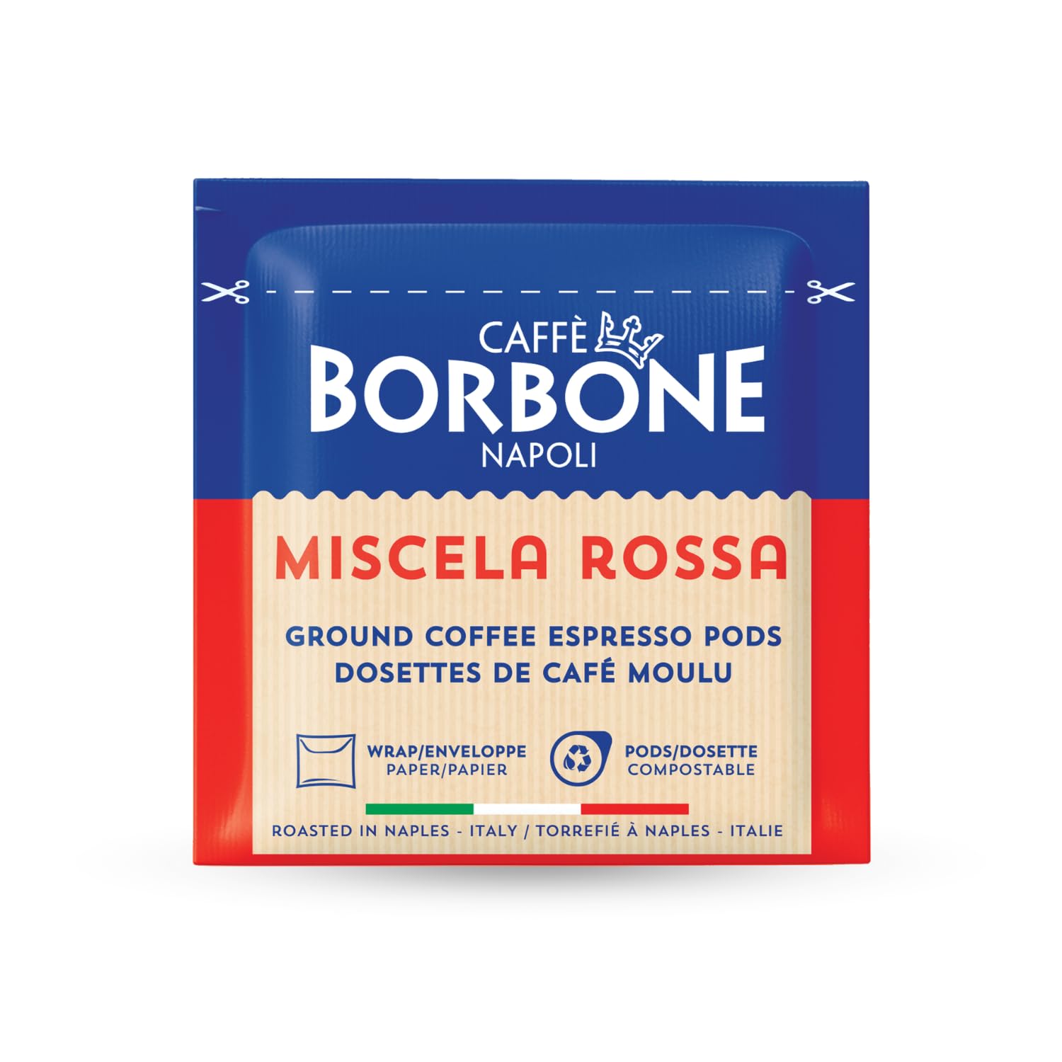 Caffè Borbone Espresso Paper Pods, Blue Blend, Balanced and Full-Bodied, Medium Roast ESE Pods, Authentic Italian Espresso - 150 Count