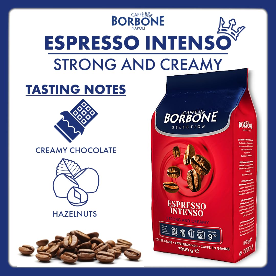 Caffè Borbone Crema Superiore Whole Bean Coffee, Arabica and Robusta Blend, Medium Roast, 2.2 lb Bag (Pack of 1)