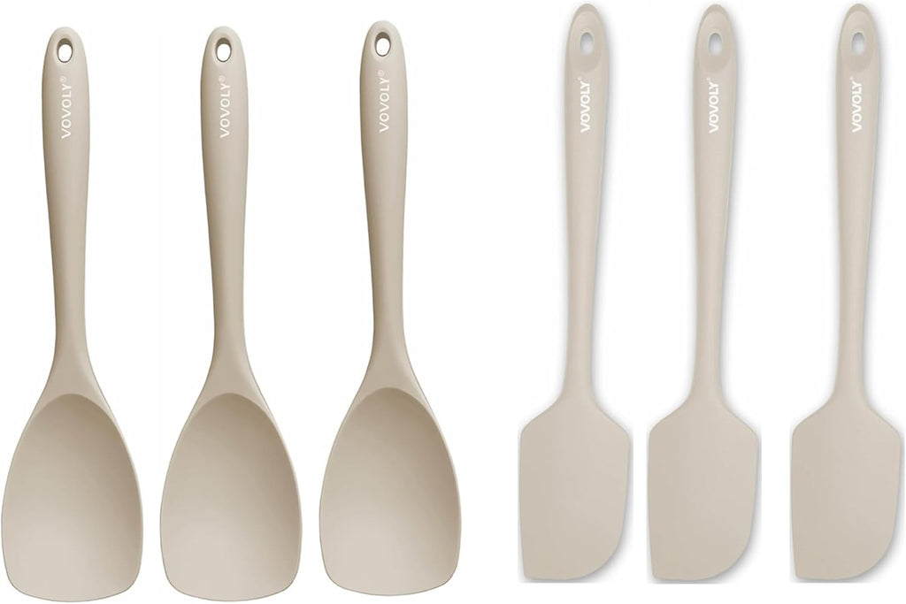 Silicone Spatulas and Scraper Bundle, High Heat Resistant,Great for Baking Cooking