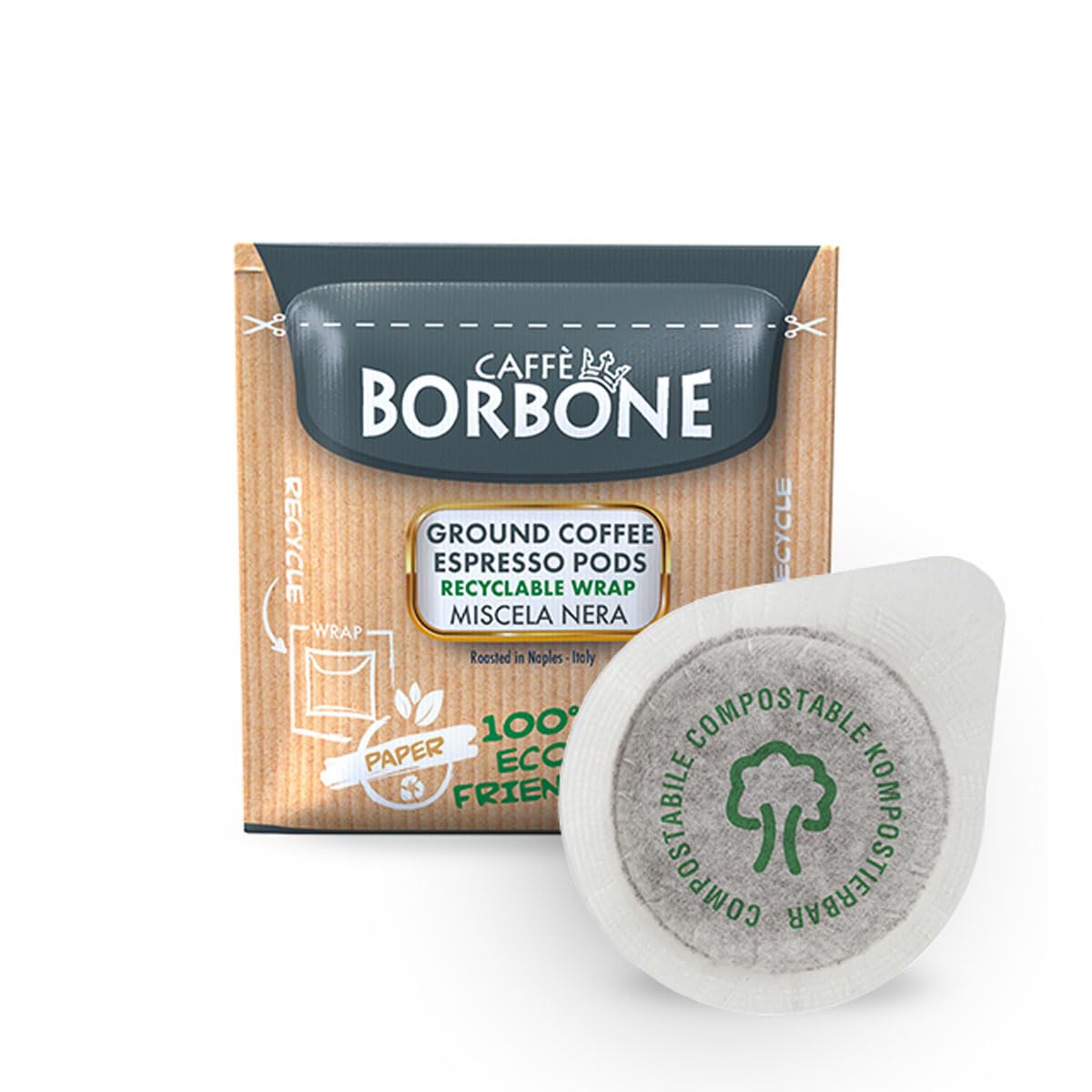 Caffè Borbone Espresso Paper Pods, Blue Blend, Balanced and Full-Bodied, Medium Roast ESE Pods, Authentic Italian Espresso - 150 Count
