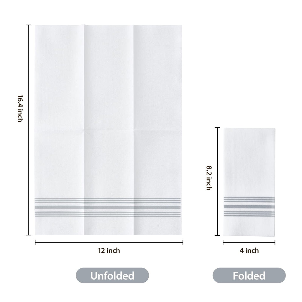 Vplus 150 PACK Guest Towels Disposable Bathroom, Decorative Bathroom Napkins, Soft, and Absorbent Disposable Paper Hand Towel for Dinners, Kitchen, Parties, Weddings, Christmas Party