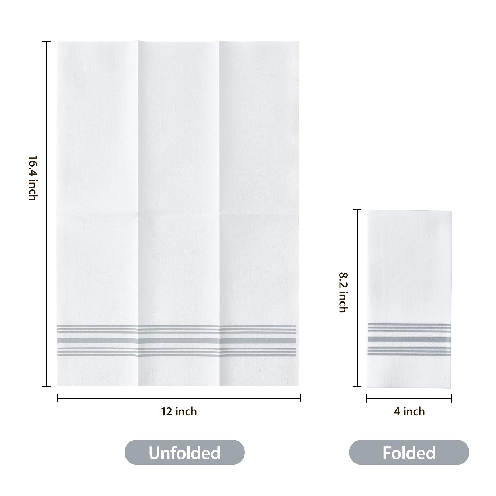 Vplus 150 PACK Guest Towels Disposable Bathroom, Decorative Bathroom Napkins, Soft, and Absorbent Disposable Paper Hand Towel for Dinners, Kitchen, Parties, Weddings, Christmas Party
