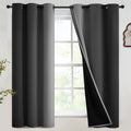 SimpleHome Ombre Room Darkening Curtains for Bedroom, Gradient Black to Grey White Light Blocking Thermal Insulated Grommet Window Curtain/Drapes for Living Room,2 Panels, 52x84 inches Length