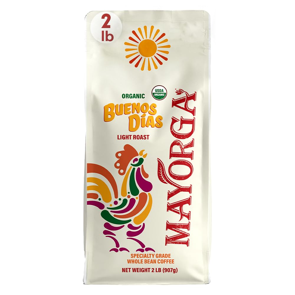 Mayorga Organic Coffee 2lb Cafe Cubano Roast - Dark Roast Whole Bean Specialty Grade Coffee, 100% Arabica, Slow Roasted, Bold and Smooth Flavor with Low Acidity - USDA Organic, Non-GMO, Kosher