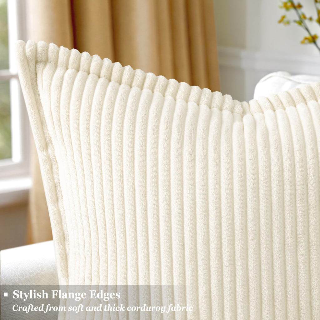 Cream White Throw Pillow Covers