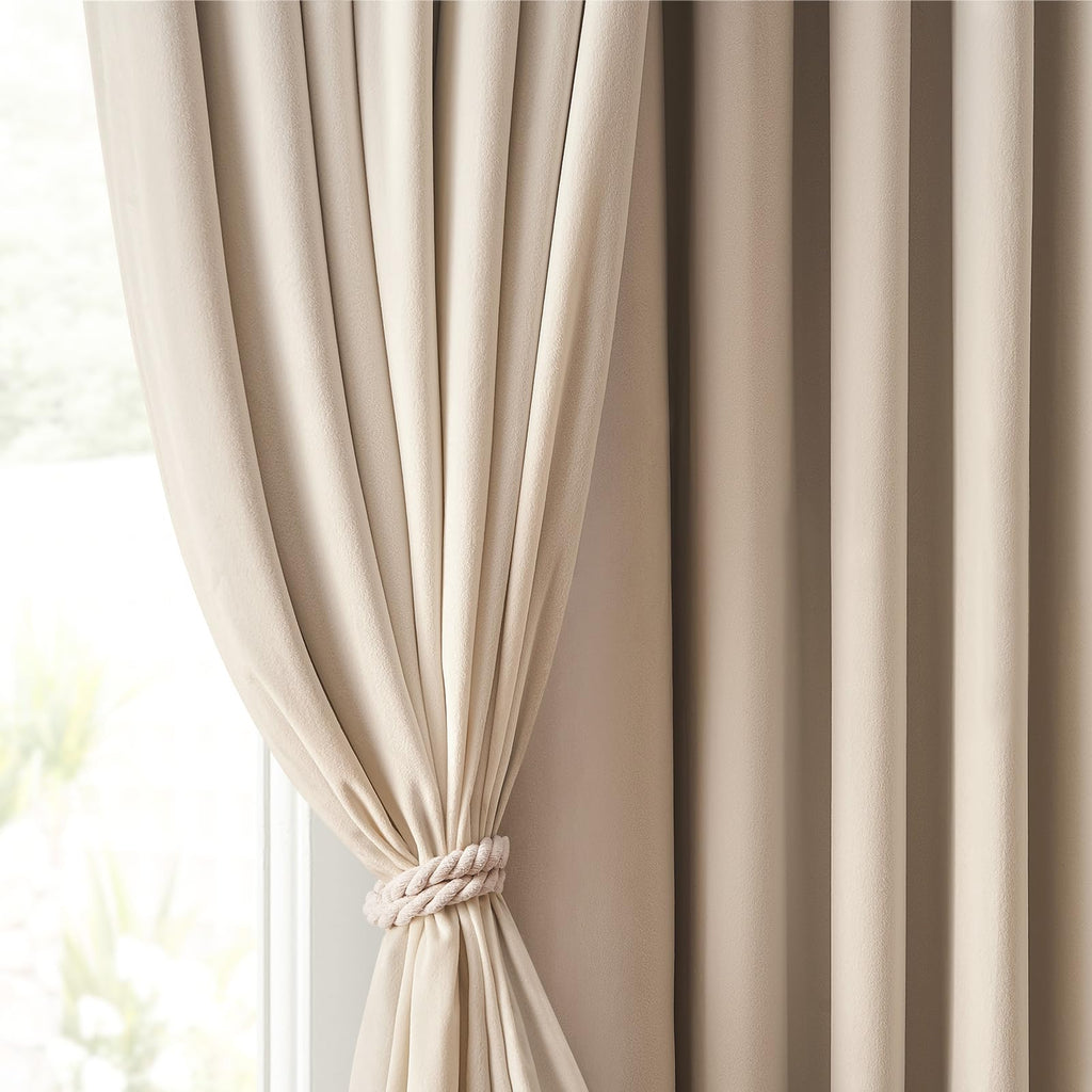 Topfinel Olive Green Velvet Curtains 84 Inches Long for Living Room,Blackout Thermal Insulated Curtains for Bedroom,Back Tab Modern Window Treatment for Living Room,52x84 Inch Length,Olive Green
