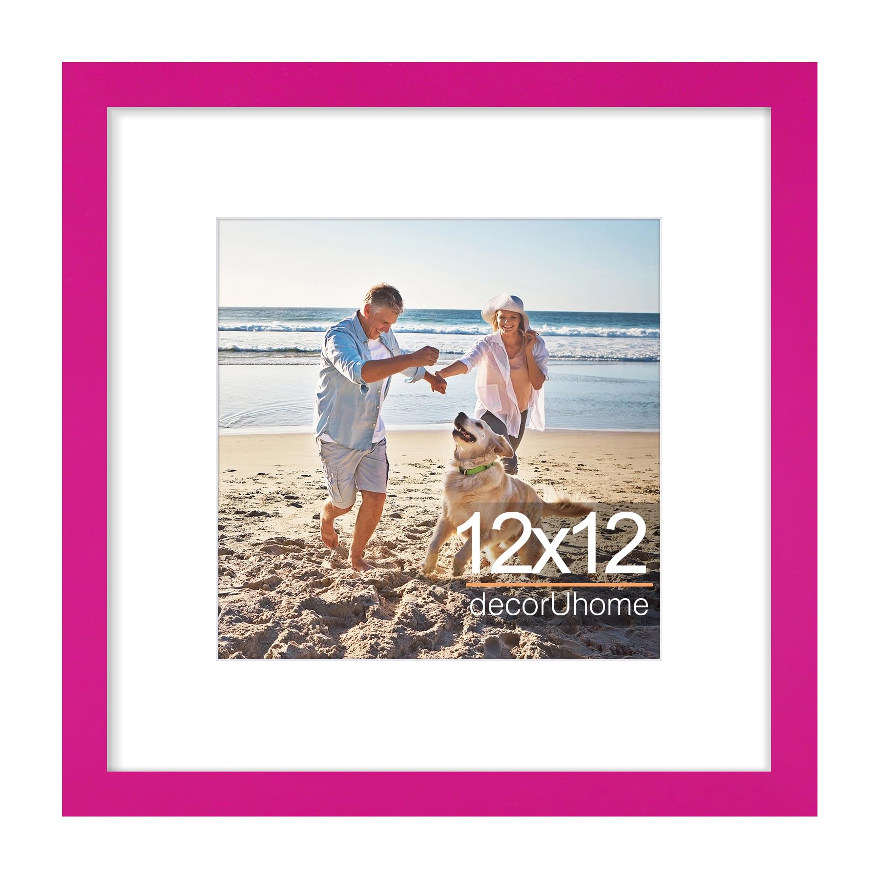 decorUhome 8x10 Picture Frame, Display Pictures 5x7 with Mat or 8x10 without Mat, Wall & Tabletop Display Photo Frame, Black, 1 Pack