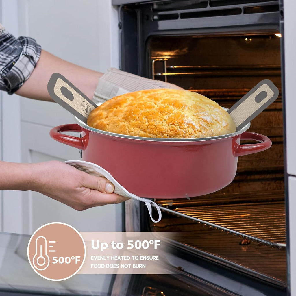 Silicone Baking Set - Non-Slip Pastry Mat (26"x16") with Measurements & 2PCS Silicone Bread Sling, Versatile Non-Stick Baking Accessories for Dough Rolling, Bread, Pizza, Cookies