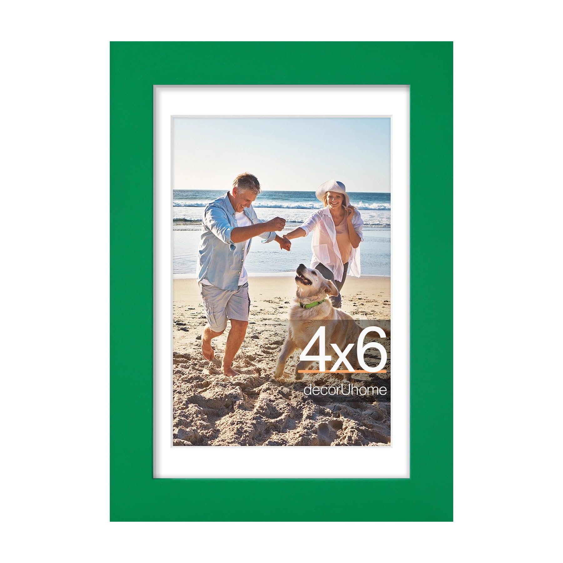 decorUhome 8x10 Picture Frame, Display Pictures 5x7 with Mat or 8x10 without Mat, Wall & Tabletop Display Photo Frame, Black, 1 Pack