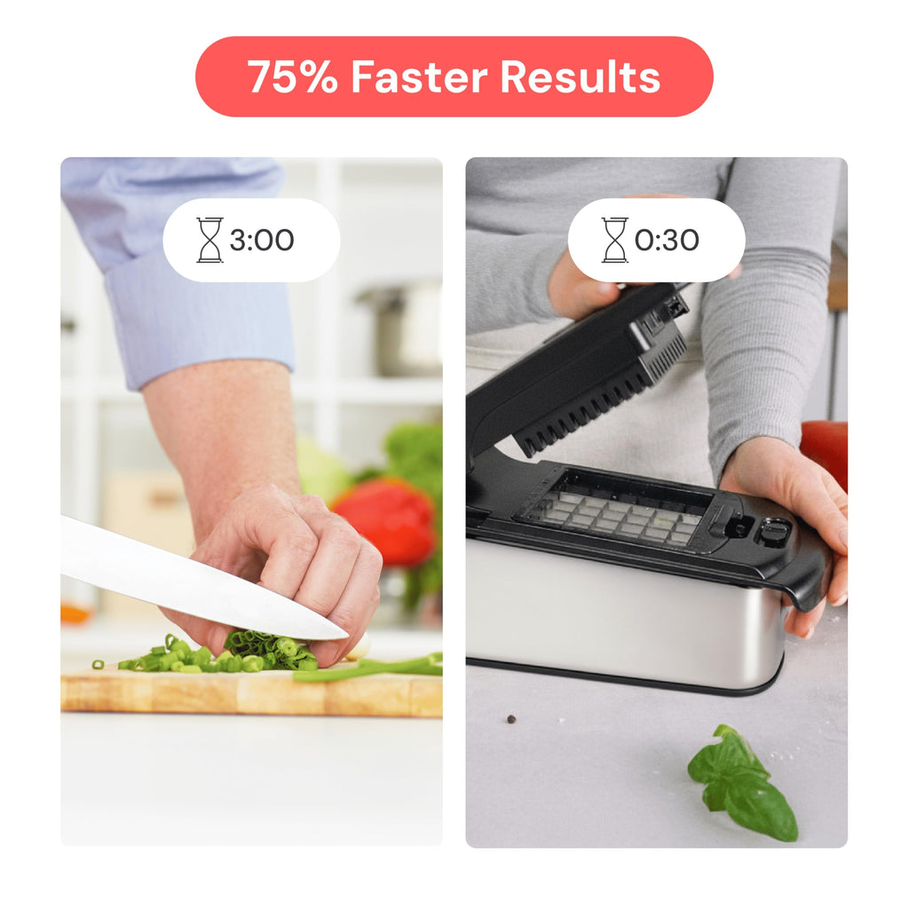 Fullstar The Original Pro Chopper - Vegetable Chopper and Spiralizer, Food Chopper with Container, Fruit Slicer, Kitchen Gadgets & Gifts, Home Essentials (4 in 1, White)