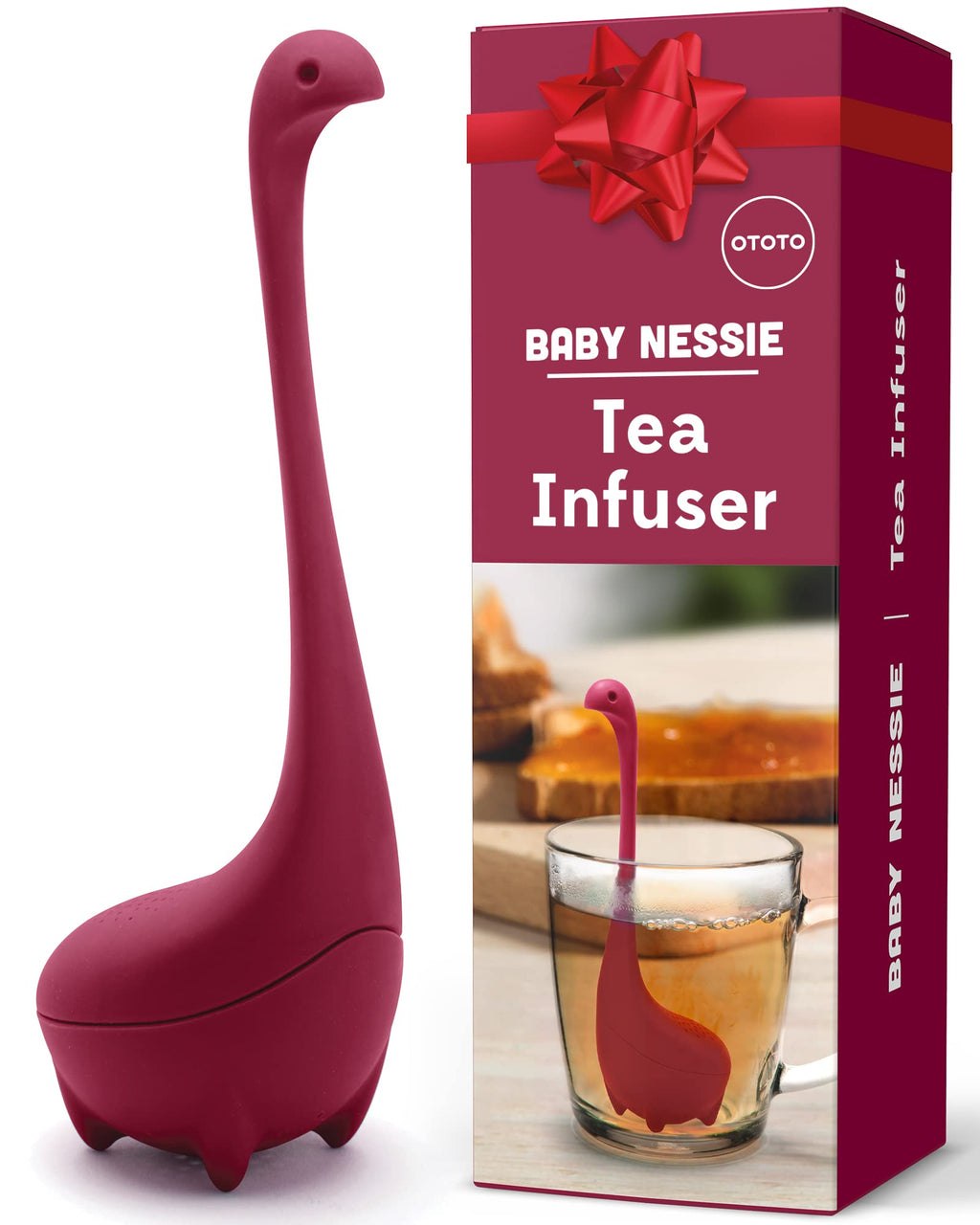 Cute Tea Infuser by OTOTO - Loose Leaf Tea Steeper, Tea Accessories, Tea Diffusers, Tea Infuser for Loose Leaf Tea, Tea Strainers, Cute Gifts, Tea Gift Set, Kitchen Gifts, Cooking Gadgets