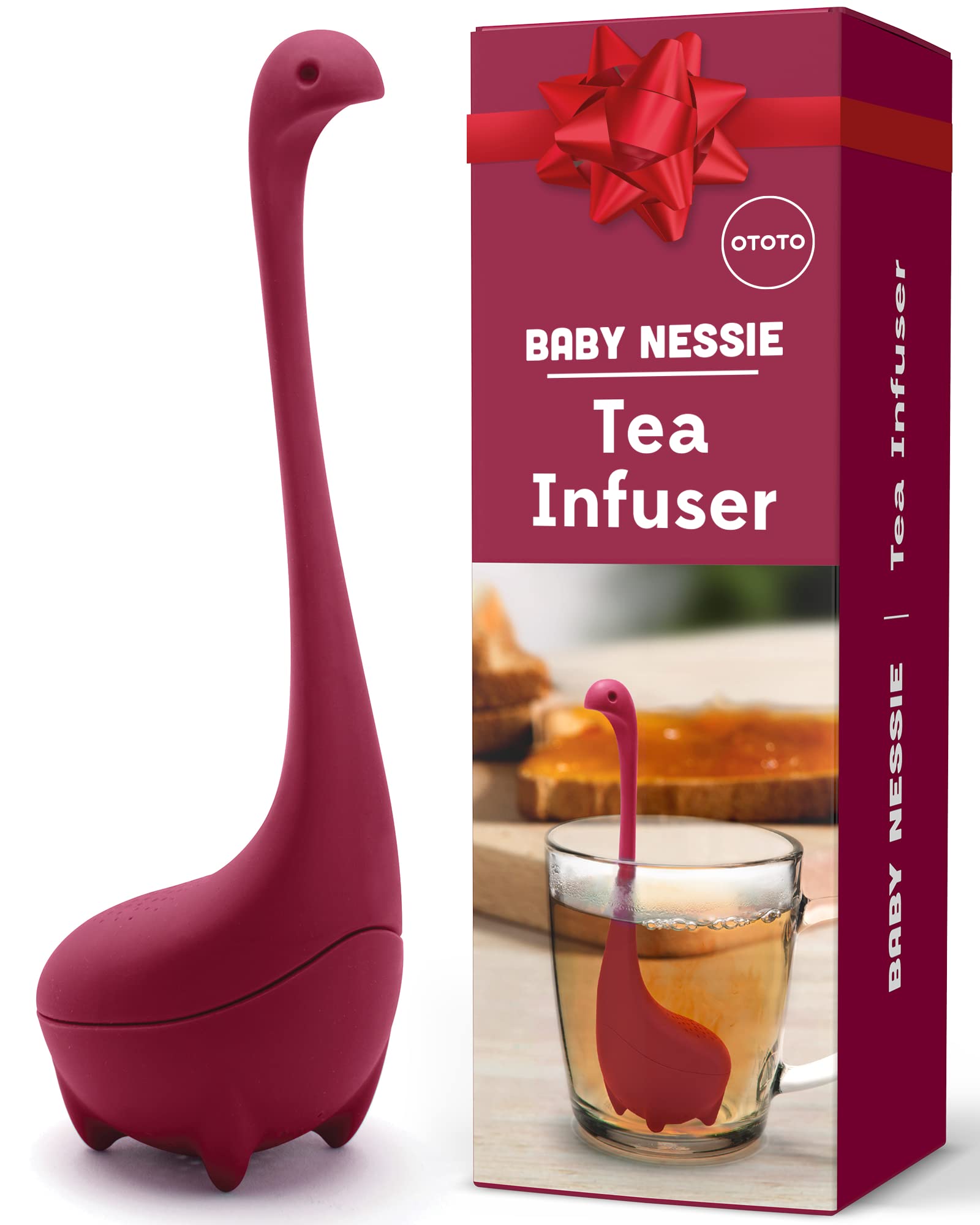 Cute Tea Infuser by OTOTO - Loose Leaf Tea Steeper, Tea Accessories, Tea Diffusers, Tea Infuser for Loose Leaf Tea, Tea Strainers, Cute Gifts, Tea Gift Set, Kitchen Gifts, Cooking Gadgets