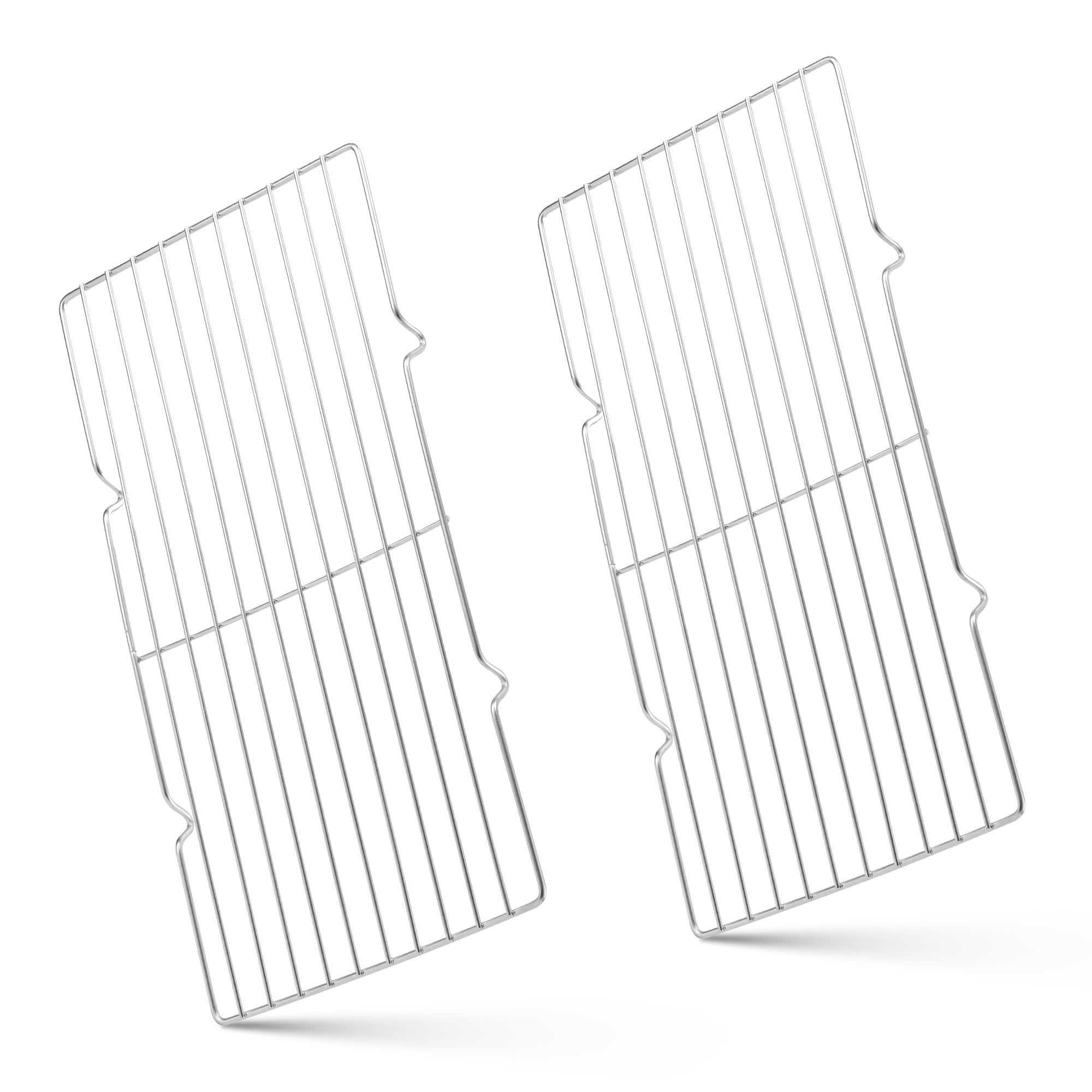 WILLBBQ Replacement for Barbecue Mesh, Stainless Steel BBQ Grates Grill Mesh Barbecue Grill Grilling Mesh Wire Cooking Net Barbecue Grilled Grids, 15.8 * 7.1 Inch, 2-Pack