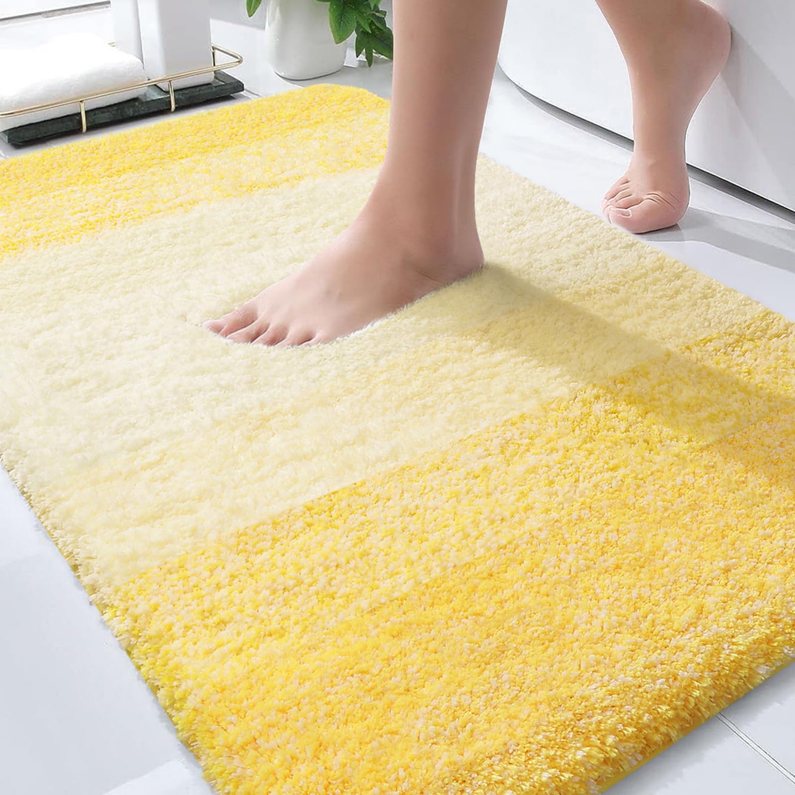 OLANLY Bathroom Rugs Mat 30x20, Extra Soft Absorbent Microfiber Bath Rugs, Rubber Backing, Quick Dry, Machine Washable Bath Mats for Bathroom Floor, Tub and Shower, Home Decor Accessories, Grey