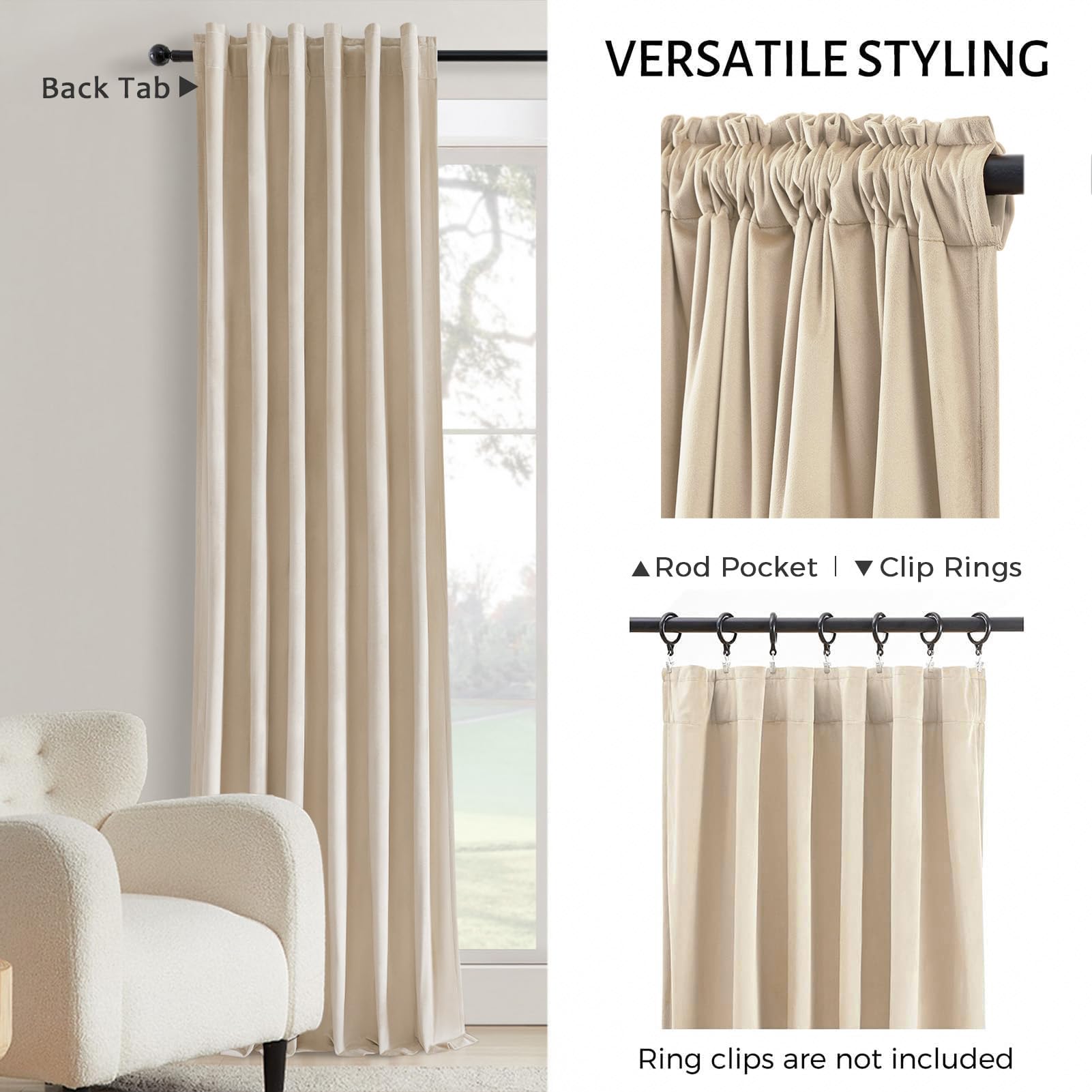 Topfinel Olive Green Velvet Curtains 84 Inches Long for Living Room,Blackout Thermal Insulated Curtains for Bedroom,Back Tab Modern Window Treatment for Living Room,52x84 Inch Length,Olive Green