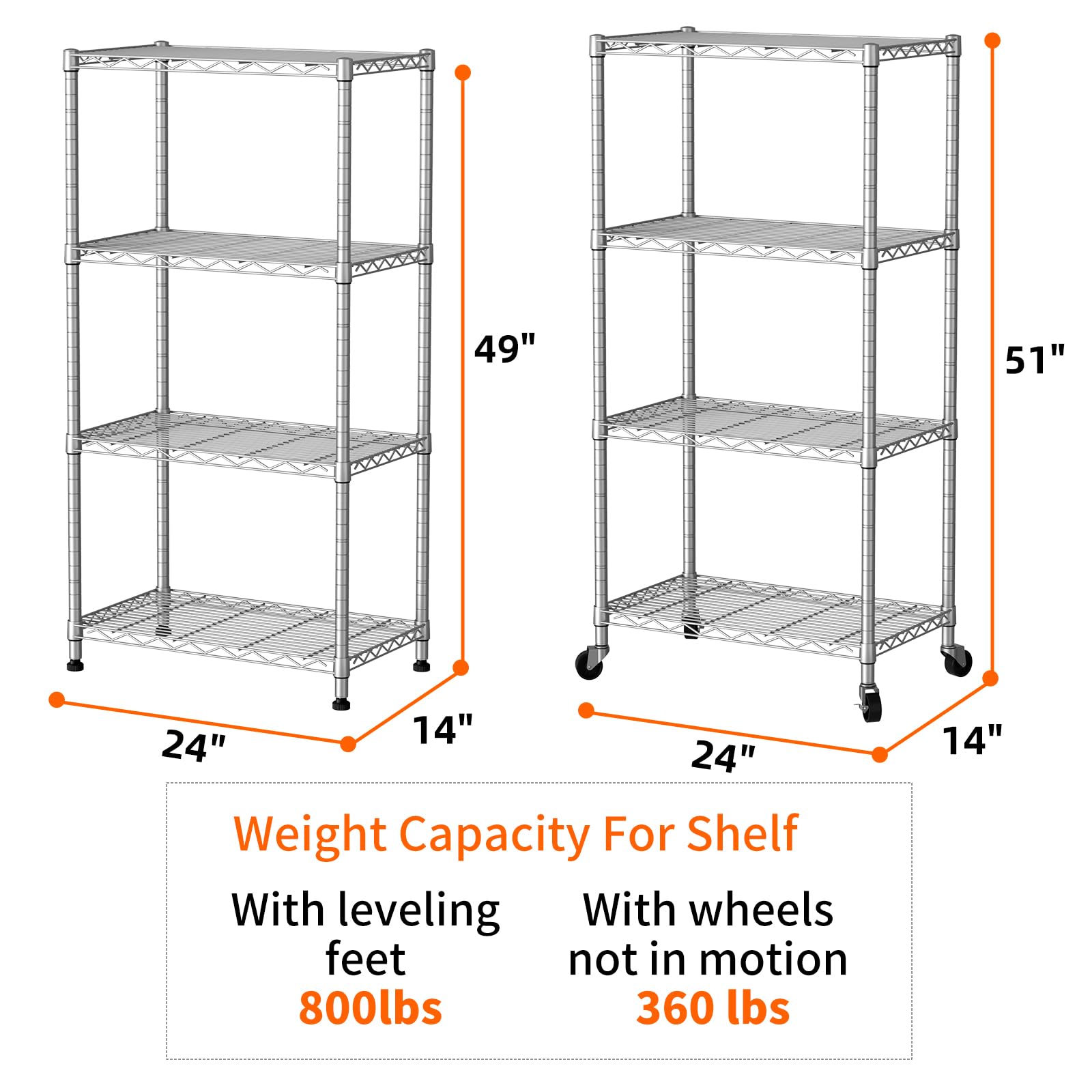 SINGAYE 3 Small Shelves Storage Shelf Wire Shelving Unit Metal Shelf Adjustable Organizers Storage Shelving with Wheels for Bathroom Laundry Room Kitchen Pantry11.5”D x 17.5”W x 30.5”H White
