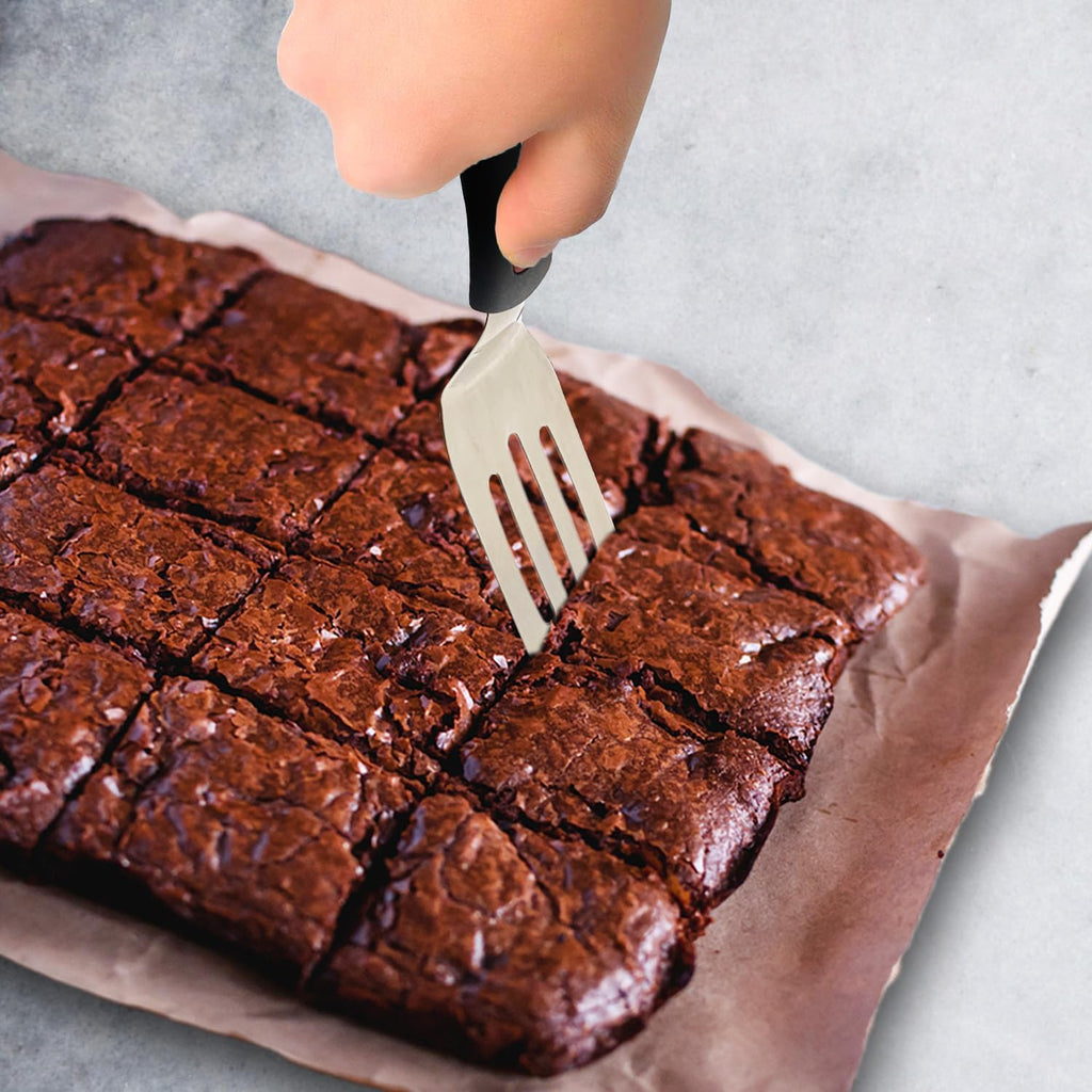 Professional Mini-Brownes Spatula, Stainless Steel Cutter and Serve Turner for Serving, Flipping or Cooking, Ideal for Serving, Tiramisu, Cakes, Lasagna or Cookie etc.