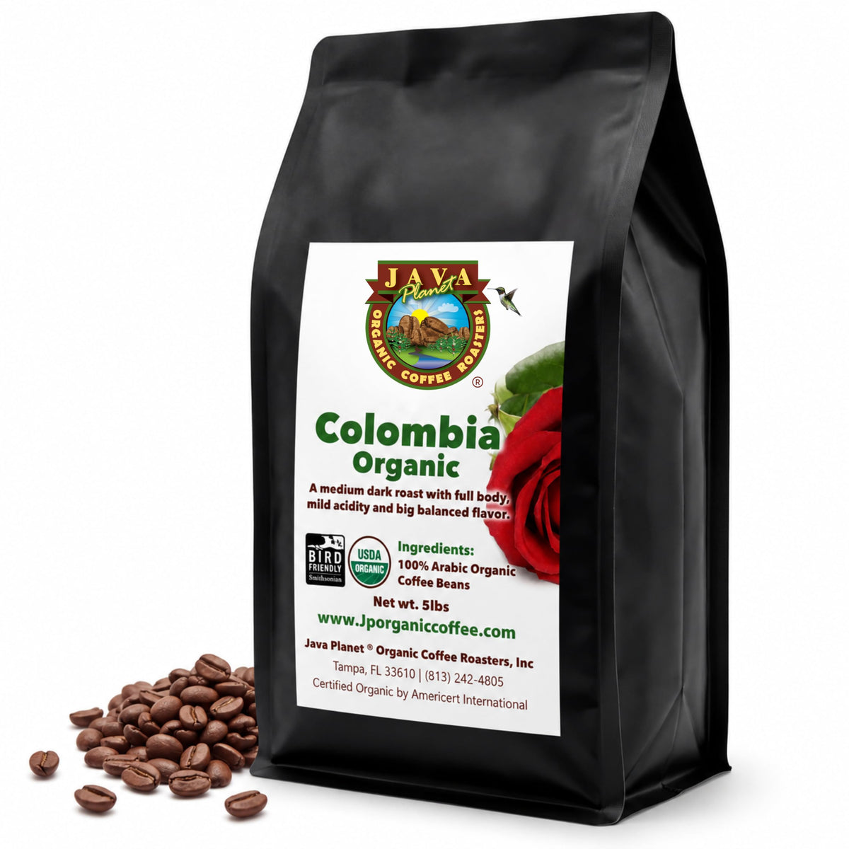 Java Planet Low Acid Organic Espresso Whole Bean Coffee 16oz