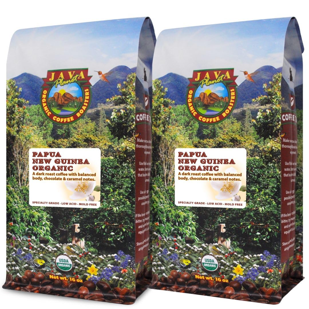 Java Planet Low Acid Organic Espresso Whole Bean Coffee 16oz