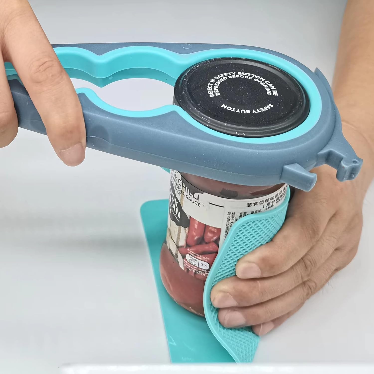 Latest Jar Opener With 4 Rubber Jar Gripper Pads for Weake Hands Senior with Arthritis Hands and Children
