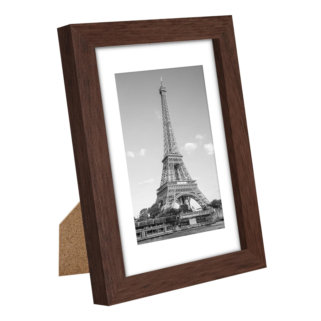 upsimples 5x7 Picture Frame Set of 10, Display Pictures 4x6 with Mat or 5x7 Without, Multi Photo Frames Collage for Wall or Tabletop Display, Black