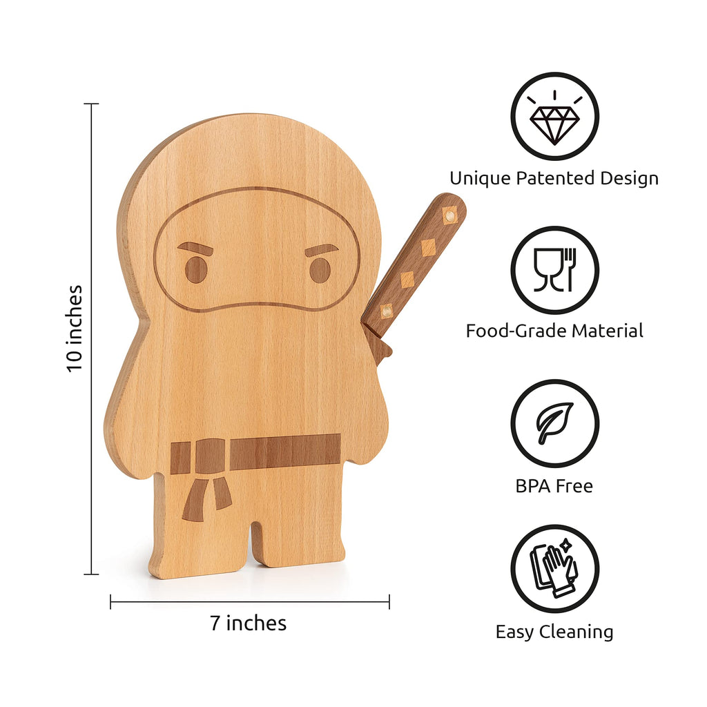 OTOTO Cutting Board - Wooden & Plastic Cutting Boards for Kitchen, Fun & Spooky Kitchen Gadgets, Housewarming & Goth Gifts, Dishwasher Safe (Bat, Plastic)