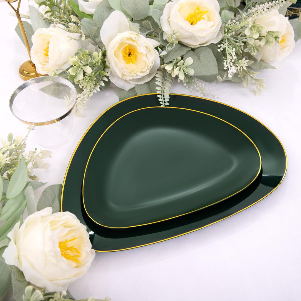 DaYammi 210Pcs White Gold Plastic Plates for Party,Gold Disposable Dinnerware Set Includes 60 gold Floral Plates,30 Plastic Silverware,30 Per Rolled Napkins,30 Cups for Mother's Day Party Wedding