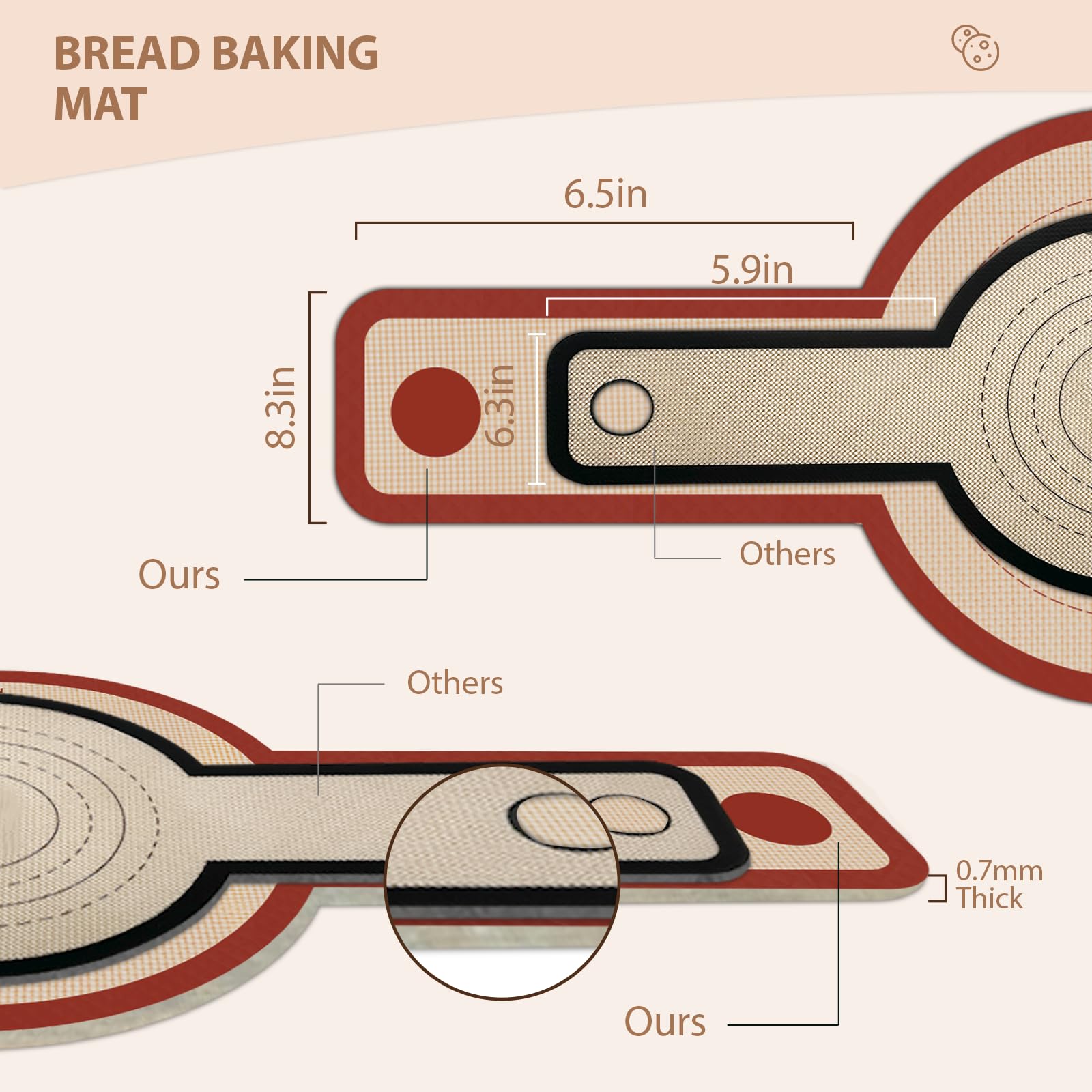 Silicone Bread Sling for Dutch Oven, 2 PCS Red Non-Stick & Reusable Bread Baking Supplies with Extra Long Handles, Easily Transfer Sourdough, Dishwasher Safe, Round