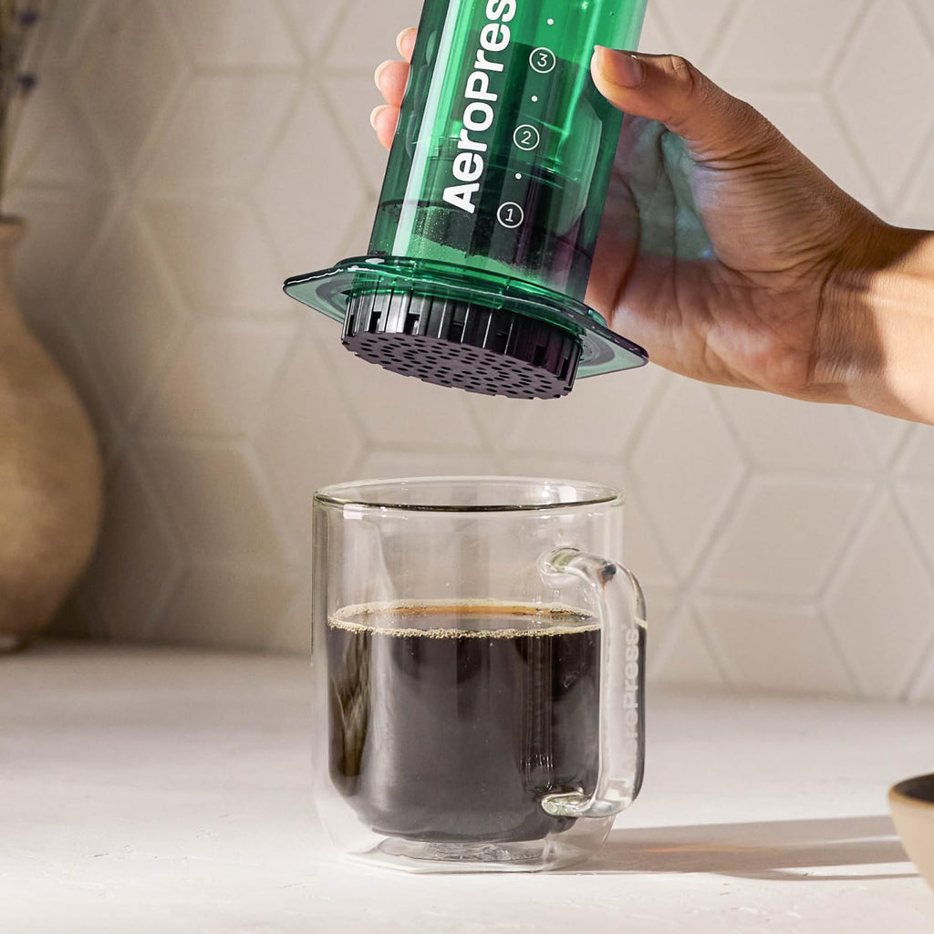 AeroPress Original Coffee Press - All-in-One French Press, Pour-Over & Espresso Style Manual Brewer, 2 Min Brew for Less Bitterness, More Flavor, Small Portable Coffee Maker, Travel & Camping