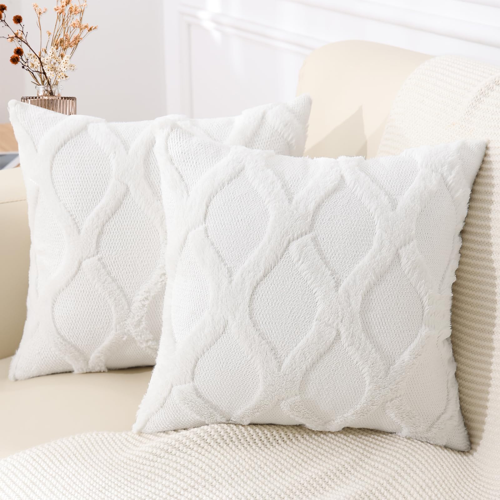 Faux Fur Throw Pillow Covers