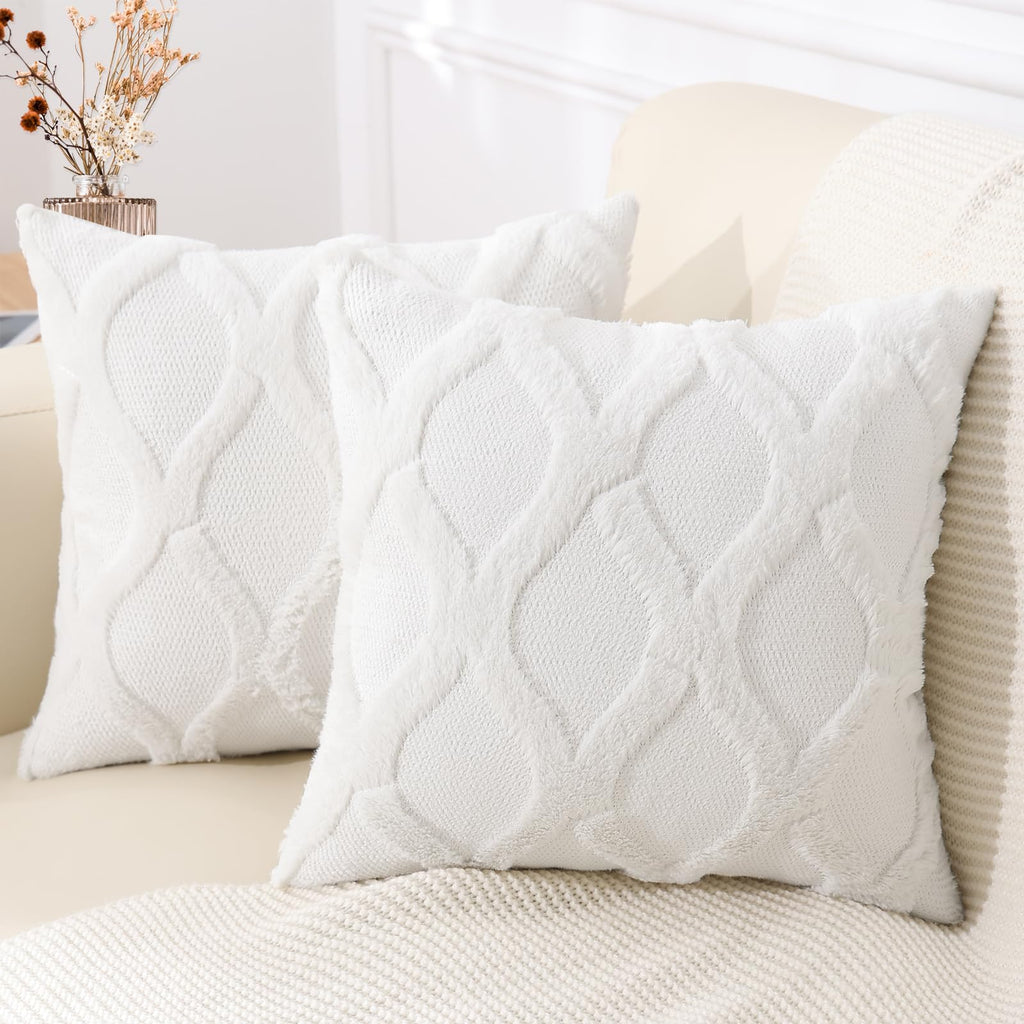Faux Fur Throw Pillow Covers