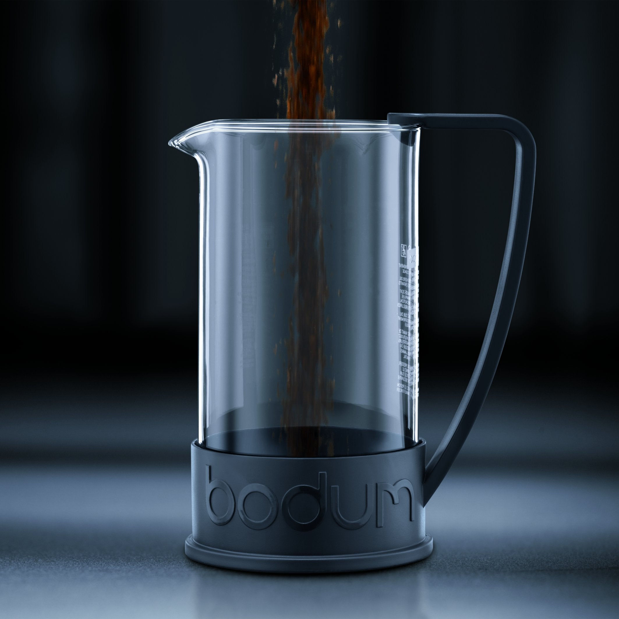 Bodum 12oz Brazil French Press Coffee Maker, High-Heat Borosilicate Glass, Black - Made in Portugal