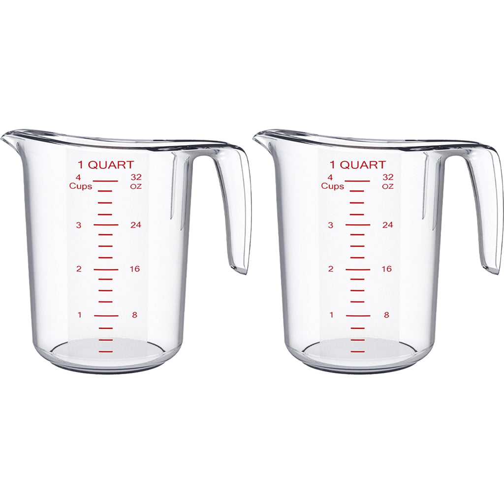 DaYammi Measuring Cups 3-Piece, Unbreakable Food-Grade Plastic Measuring Cup for Dishwasher, 1/2/4-Cup Nesting Liquid Measuring Cups for Prepping, Baking, Cooking, Readable Markings, Clear
