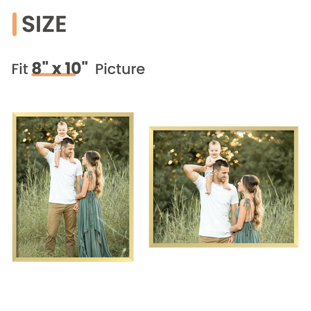 upsimples 5x7 Picture Frame Set of 3, Made of High Definition Glass for 5 x 7 Black Frames, Wall and Tabletop Display Thin Border Photo Frame for Home Décor