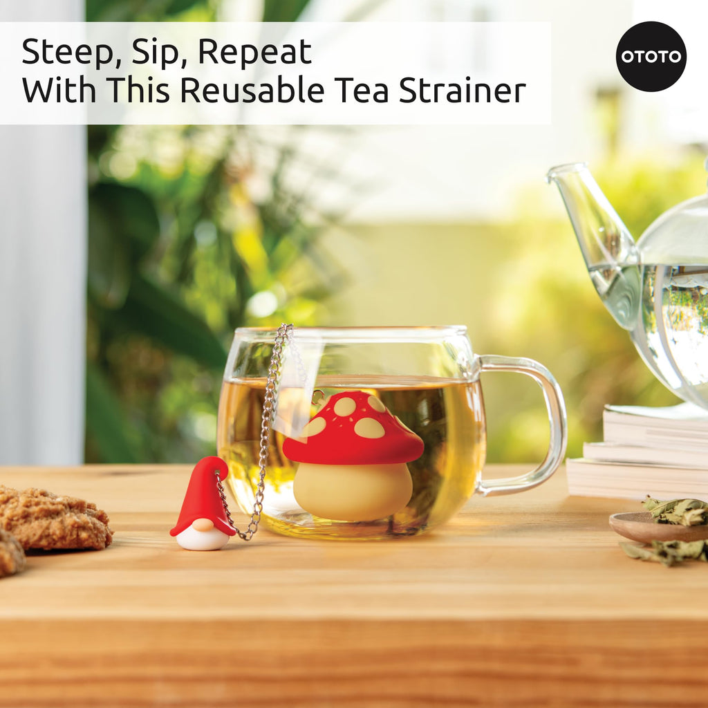 Cute Tea Infuser by OTOTO - Loose Leaf Tea Steeper, Tea Accessories, Tea Diffusers, Tea Infuser for Loose Leaf Tea, Tea Strainers, Cute Gifts, Tea Gift Set, Kitchen Gifts, Cooking Gadgets