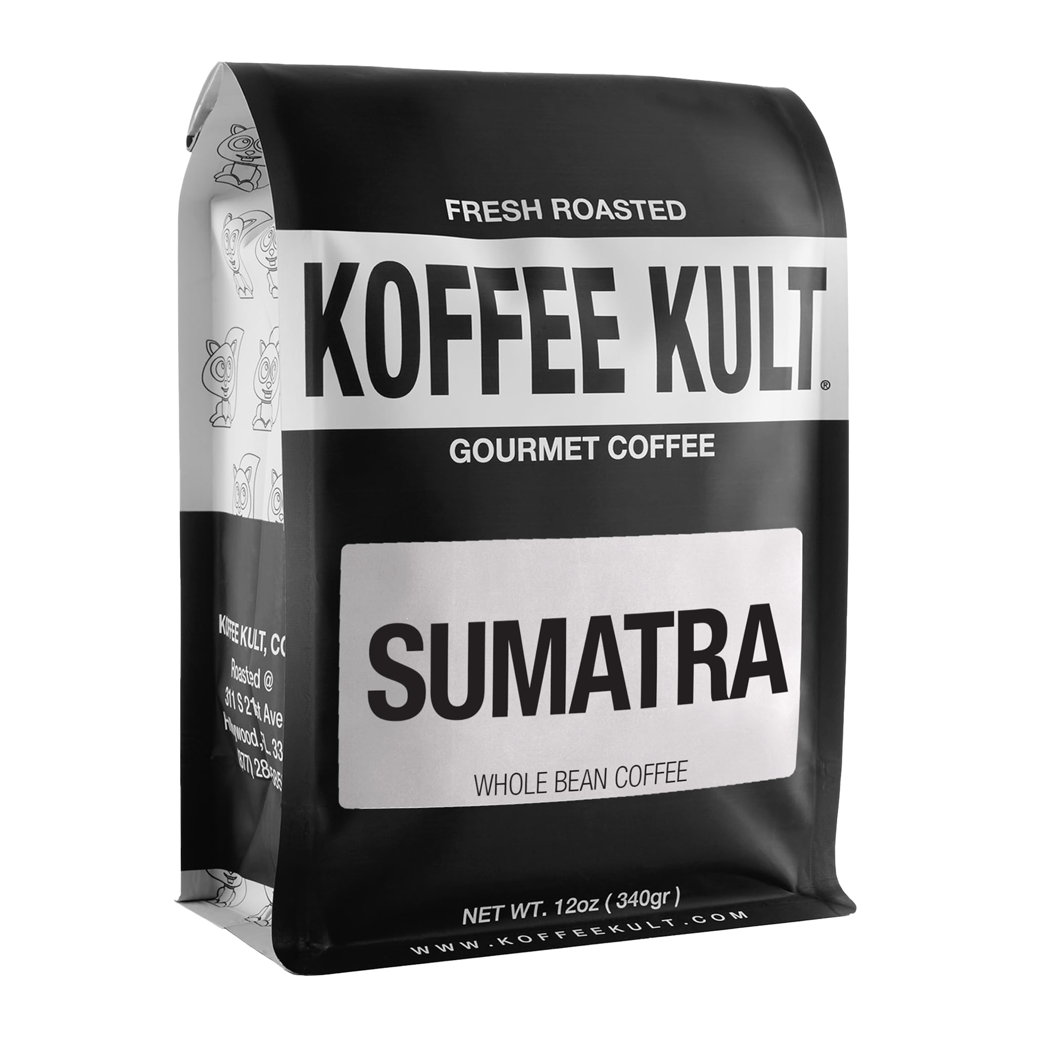 Koffee Kult Dark Roast Whole Bean Coffee - Small Batch 100% Arabica Gourmet Blend, Smooth and Well Balanced Artisan Roasted in 32oz Resealable Package