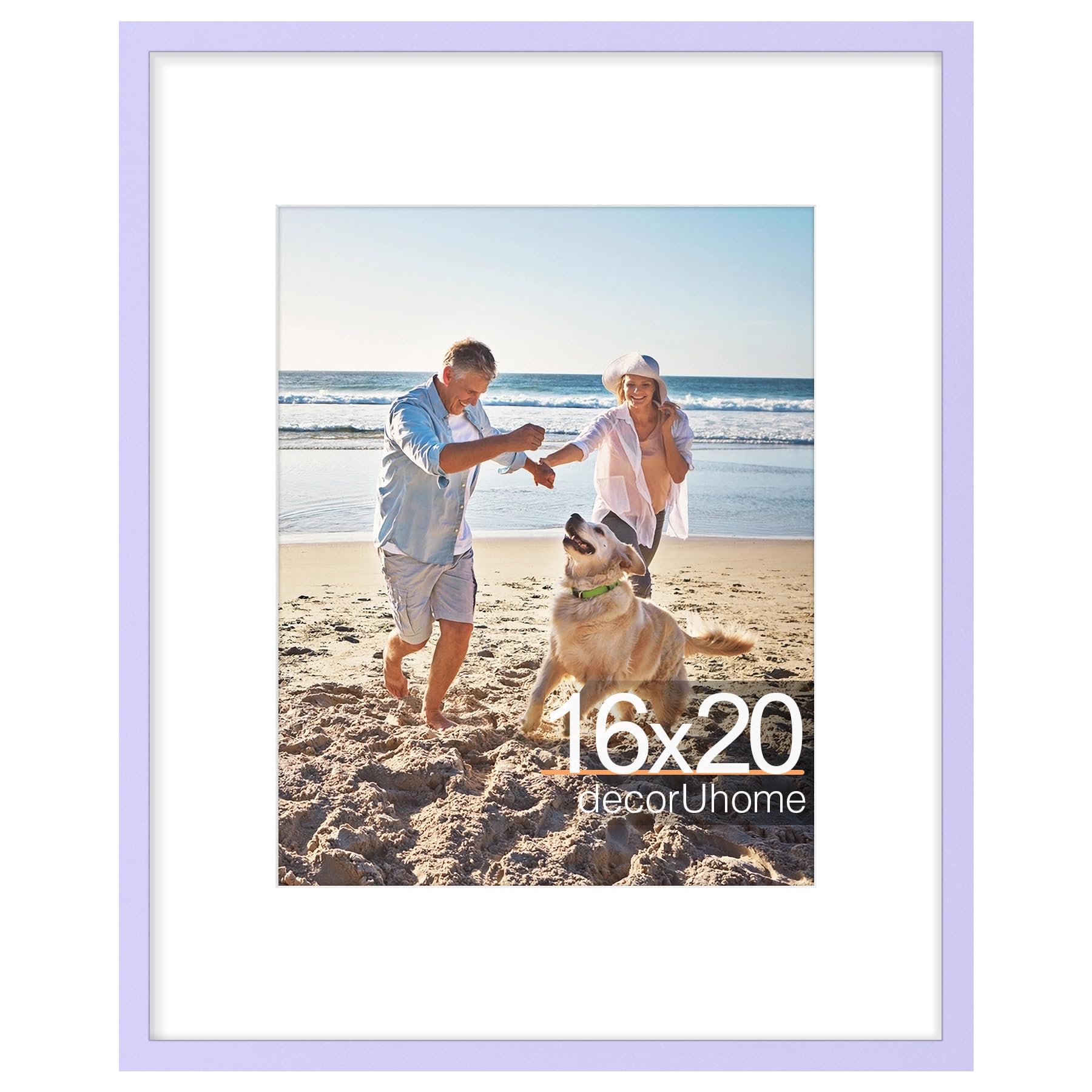 decorUhome 8x10 Picture Frame, Display Pictures 5x7 with Mat or 8x10 without Mat, Wall & Tabletop Display Photo Frame, Black, 1 Pack