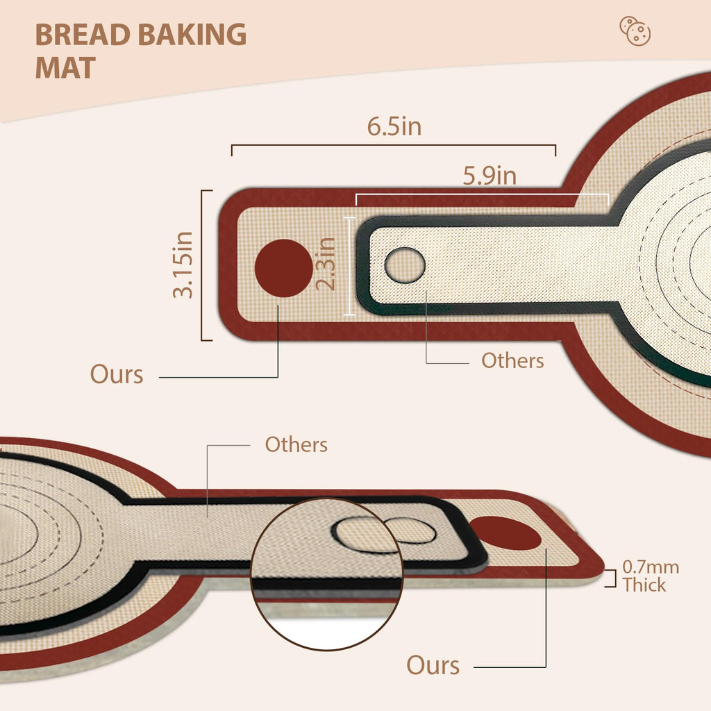 Silicone Bread Sling for Dutch Oven, 2 PCS Red Non-Stick & Reusable Bread Baking Supplies with Extra Long Handles, Easily Transfer Sourdough, Dishwasher Safe, Round