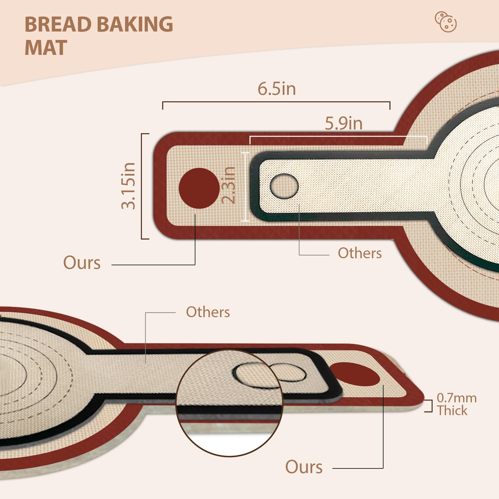 Silicone Bread Sling for Dutch Oven, 2 PCS Red Non-Stick & Reusable Bread Baking Supplies with Extra Long Handles, Easily Transfer Sourdough, Dishwasher Safe, Round