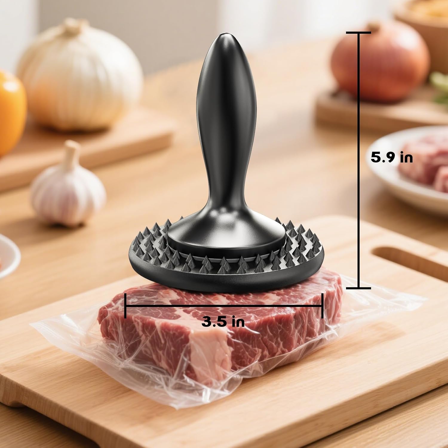 Black Meat Chopper And Meat Tenderizer Tool