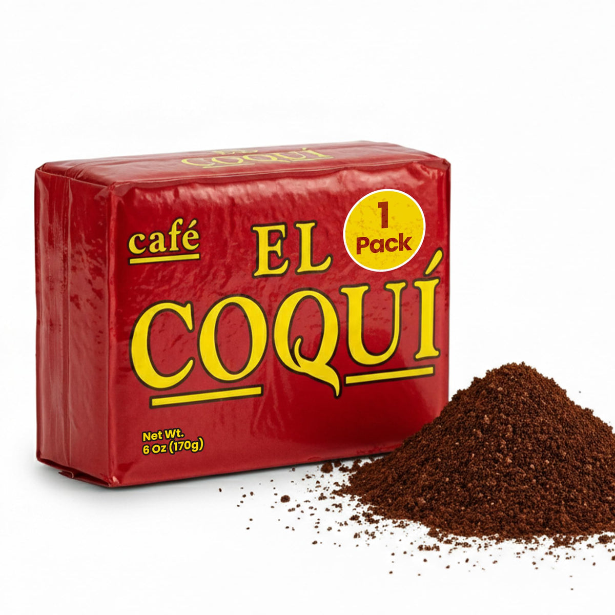 El Coquí Dark Roast Espresso Ground Coffee, Rich, Ground Coffee, Authentic Puerto Rican Style Coffee, Vacuum Sealed, Ground Espresso Beans, 6 oz (4 pack)