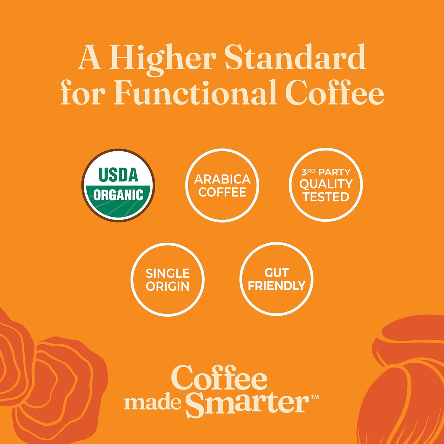 FOUR SIGMATIC Organic Focus Mushroom Ground Coffee, 12 OZ