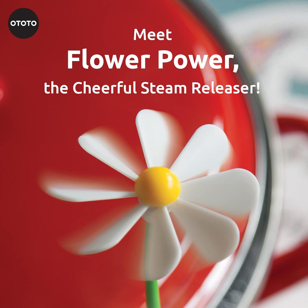 OTOTO New Flower Power Steam Releaser - Fun Kitchen Gadgets - Spinning Flower Lid Holder On Pot & Lid Lifter - Cool Kitchen Gadgets - Cute Gifts for Women, Kitchen Accessories Gadgets