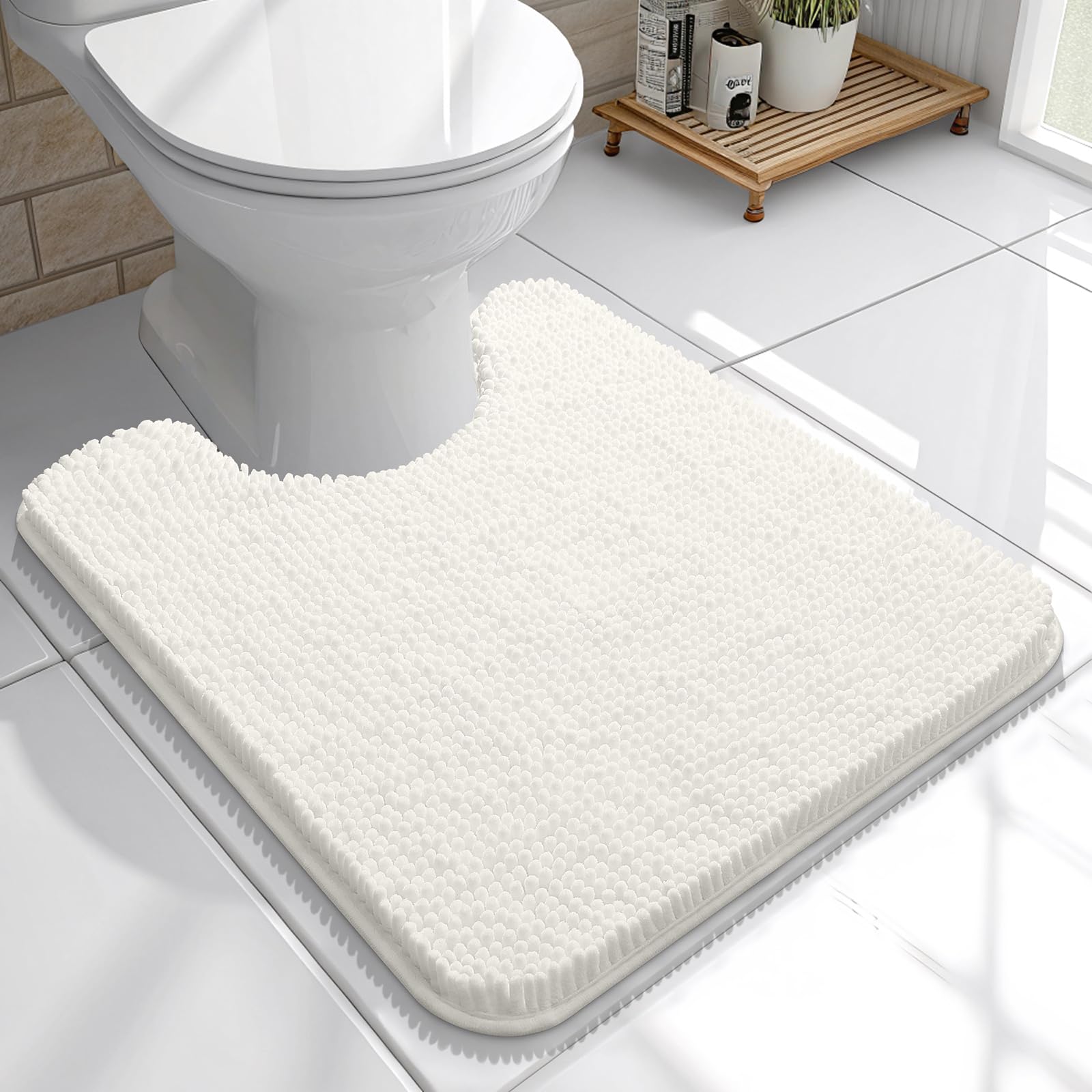 OLANLY Bathroom Rugs 30x20, Extra Soft Absorbent Chenille Bath Rugs, Rubber Backing Quick Dry, Machine Washable Bath Mats for Bathroom Floor, Tub and Shower, Home Decor Accessories, Grey